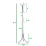 Mind Reader Coat Tree, White, Metal (COATRACK11-WHT)~#|#~719EABDD-878A-4AFF-A54A6E1450EB29A1_sc7