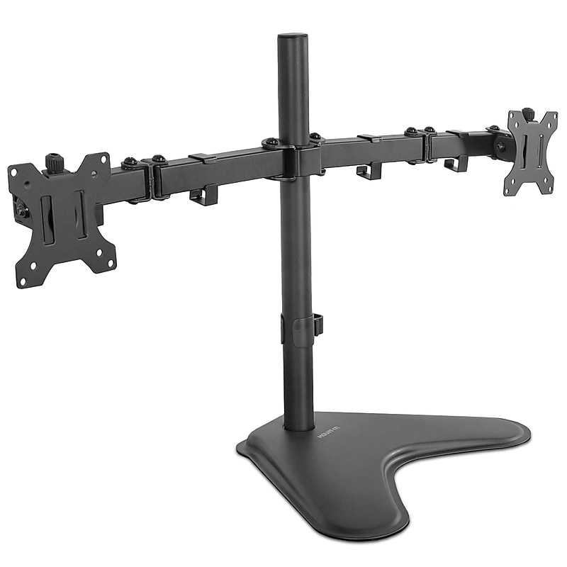 Mount-It! Adjustable Dual Monitor Arms, Up To 32" Monitors, Black (MI-2781) image 1