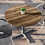 Flash Furniture TopGuard 36" Round Wood  Restaurant Dining Table and Base, Natural/Silver Base (STRD36NATT3030S)~#|#~71A9E505-DA1F-4462-9E37587396D5F34E_sc7