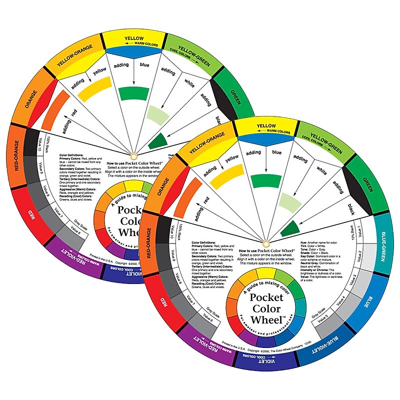 The Color Wheel Company Pocket Color Wheel, Multicolored, 2/Bundle (CWX3501-2) image 1