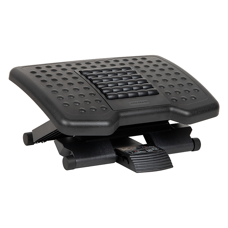 Mind Reader Tilt Adjustable Foot Rest, Black (FTROLL-BLK) image 1