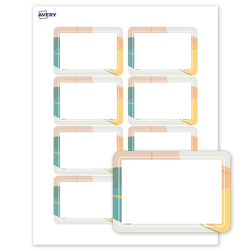 Avery Rectangle Laser/Inkjet Multipurpose Labels, 2-1/3" x 3-3/8", White, 80/Pack (19479371110) image 1