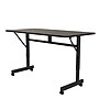 Correll Econoline 48"W x 24"D Adjustable Foldable Training Room Table, Laminate, With Wheels, Walnut (FTM2448TF01)~#|#~71B8E6B3-6DF3-4CEA-931813F15FEB37B2_sc7