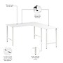 Bush Business Furniture Hustle 60"W L Shaped Computer Desk with Metal Legs, White (HUS003WH)~#|#~71BA01F8-F960-4D40-9DC648EF6AE1E704_sc7