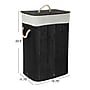 Household Essentials 19-Gallon 1-Section Hamper with Lid, Bamboo, Black (HE1222)~#|#~71BC91D0-C7F3-407A-8FCF7DD58EAB13F4_sc7