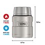 Thermos King Stainless Steel Insulated Food Jar, Stainless, 16 oz. (EASK3000MSTRI4)~#|#~71C67544-B309-435A-AC44F2F09A42EC89_sc7