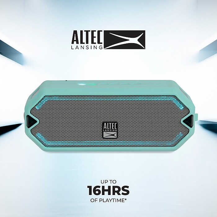 Altec Lansing HydraJolt Everything-Proof Bluetooth Speaker, Mint