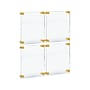 Azar Sign Holder, 12.5" x 15", Wall Mounted, Gold, Acrylic, 4/Pack (105514-GLD-4PK)~#|#~71CDE802-ACBD-4F1A-9B86AAB2FB176EB3_sc7