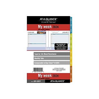 2024 AT-A-GLANCE Zenscapes 8.5" x 5.5" Weekly & Monthly Planner Refill, Multicolor (281-285Y-24)