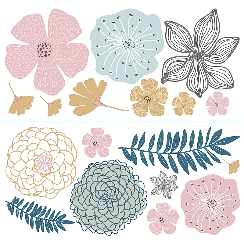 York Wallcoverings Perennial Blooms Giant Contemporary Decals, Botanical (RMK4643GM) image 1