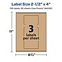 Avery Laser/Inkjet Multipurpose Labels, 4" x ", Kraft Brown, 150/Box (94245)~#|#~71D3588F-40FD-47EF-99D85A56BE73F045_sc7
