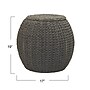 Household Essentials Handwoven Paper Rope Barrel Wicker Storage Basket Side Table, Gray (ML-4222)~#|#~71D5B46E-7304-4971-A05CA8F25F99D8CE_sc7