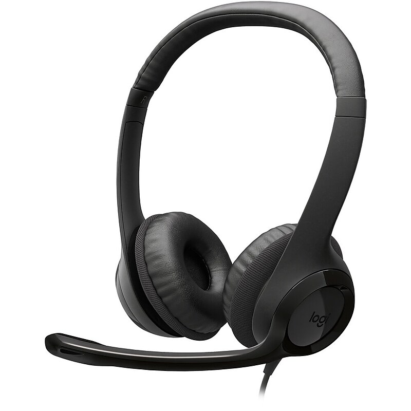 Logitech H390 USB-C Noise Canceling Stereo Headset, UC Certified (981-001575) image 1