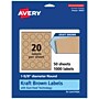 Avery Laser/Inkjet Multipurpose Circle Labels, 1.625" Dia, Kraft Brown, 1000/Box (94507)~#|#~71D90F94-E1F3-404F-AC76F9DFF4D696FF_sc7