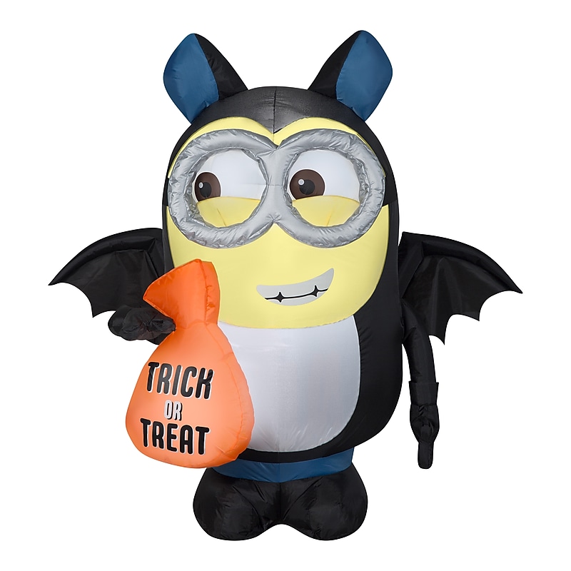 National Tree Company Halloween Airblown Dave in Bat Costume, 2 White LED Lights (GE9-226688) image 1