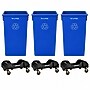 Alpine Industries Polypropylene Recycling Bin and Dolly, 69 Gallon, Blue, 3/Pack (ALP477-BLU-3PKD)~#|#~71E36646-40C7-457C-91946713B6AC6F83_sc7