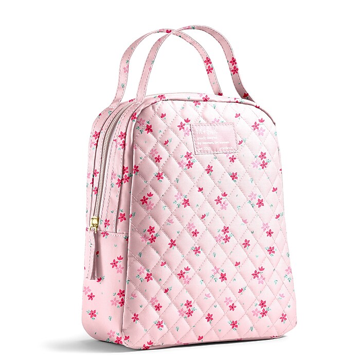 Fit & Fresh Sullivan Kids Quilted Insulated Lunch Bag, Pink Dainty