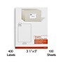 Staples Laser/Inkjet Shipping Labels, 3 1/2" x 5", Bright White, 4 Labels/Sheet, 100 Sheets/Pack, 400 Labels/Box (ST18074-CC)~#|#~71E3D001-074E-4E62-8A2AD9A0ABA71A4D_sc7