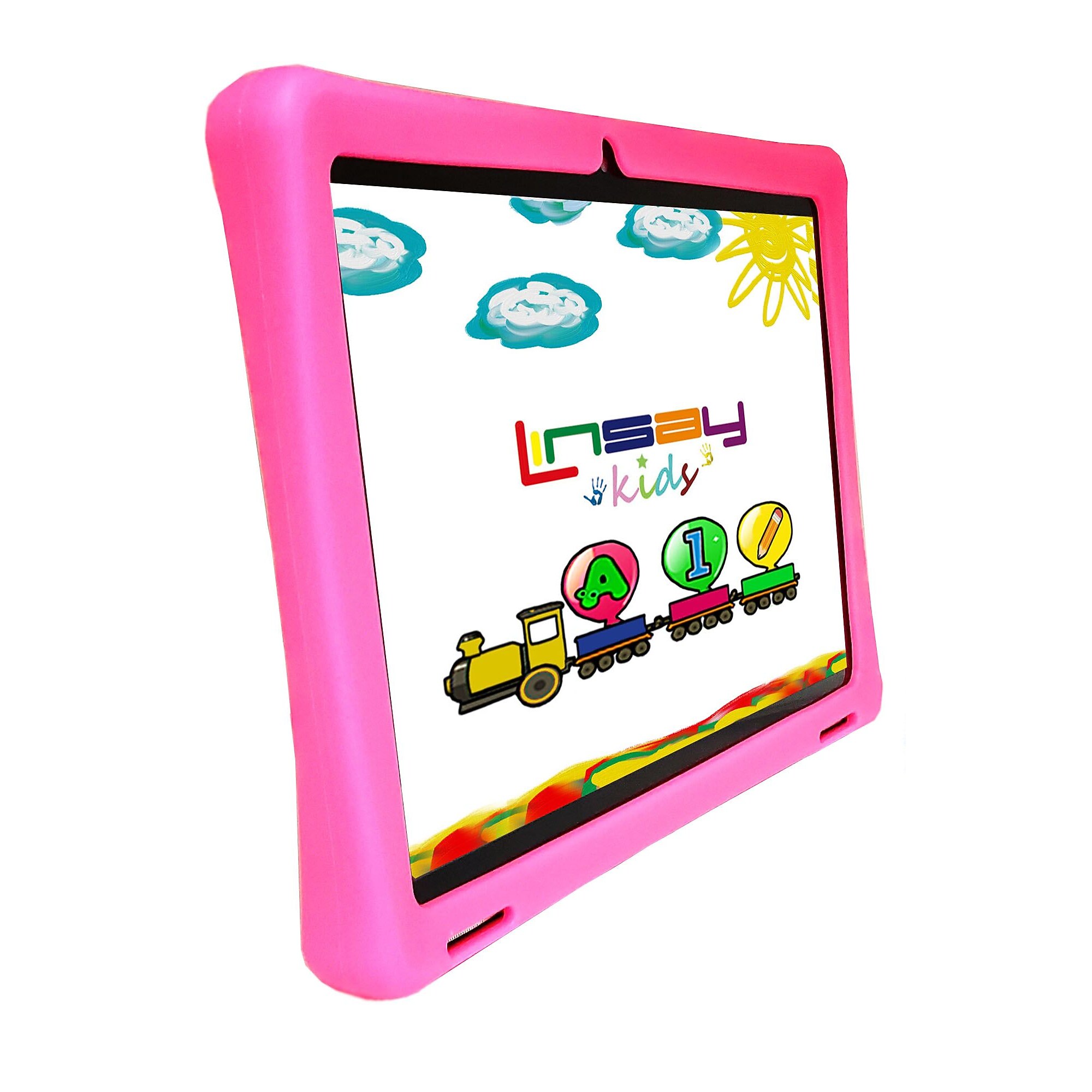 Linsay Octa Core 10.1″ Tablet, 128GB Storage, Android 15, Bundled with Pink Kids Case (F10IPGKIDSP) Sansujyuku sansujyuku.com