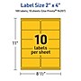 Avery Laser/Inkjet Rectangle Multipurpose Labels, 2" x 4", Bright Yellow, 100/Pack (94207)~#|#~71E4FCB7-10F4-43C5-995D0A471C722FF9_sc7