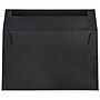JAM Paper A9 Booklet Envelope 5 3/4" x 8 3/4", Black Linen, 100/Pack (900906807d)~#|#~71E561C5-FF64-4E54-8A6D810AD5C89EBE_sc7