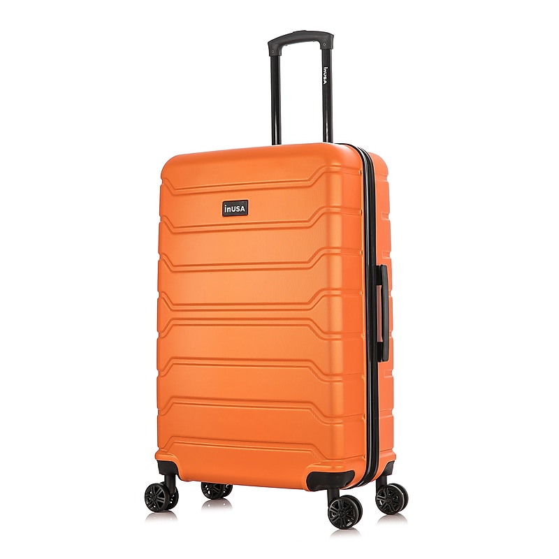 InUSA Trend 28" Hardside Suitcase, 4-Wheeled Spinner, TSA Checkpoint Friendly, Orange (IUTRE00L-ORA) image 1