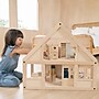 PlanToys Wooden My First Dollhouse, 24.5" x 16.6" x 22.6", Natural (PTS7110)~#|#~71ED4D3E-9F8B-4046-8D519DF8D9D76035_sc7