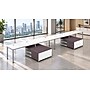 Boss Office Products Simple System 60"W Desk with Storage Cabinet, White, 4/Set (SGSD011-101-WT)~#|#~71F0FA21-1125-4784-9C2BEF2A6AFF4923_sc7