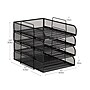 Mind Reader 4-Tier Stackable Paper Desk Tray, Metal Mesh, Black, 4/Pack (BSTACK4-BLK)~#|#~71F10A6C-B9EB-404F-B981D3F9F5B28CF2_sc7