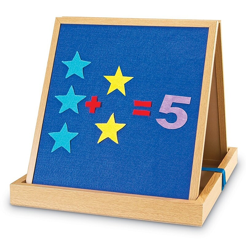 Learning Resources Double-Sided Tabletop Easel, 19-3/4"H, Magnetic Whiteboard (LER7286) image 1