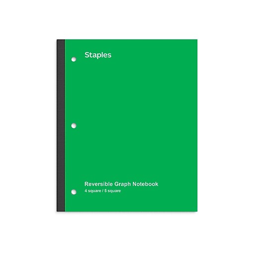 Staples Wireless 1Subject Notebook, 8.5" x 11", Graph Ruled, 80 Sheets