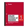 Staples® Combo 1-Subject Notebook, 8.5" x 11", Specialty Ruled, 80 Sheets, Color chosen at random (06497)~#|#~72039B58-B99F-4410-92155267E719ABA2_sc7
