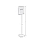 Azar Sign Holder, 12" x 62.5", Vertical, Freestanding, Clear/Silver, Acrylic (300868)~#|#~7204CA2E-2E8B-470D-A609221381F9F195_sc7