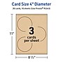 Avery Integrated Cards, 4" Dia., Matte Kraft Brown, 30/Pack (95343)~#|#~72054CBC-0206-4F9D-BFDD047DFD4D3C70_sc7