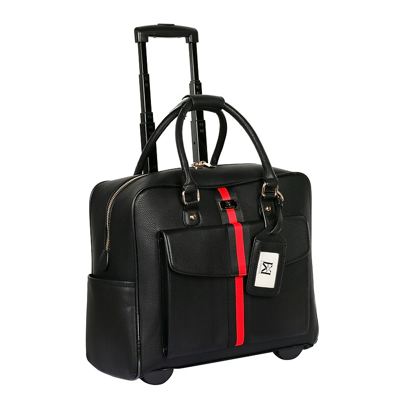 Karla Hanson Rogers 16" Carry-On Suitcase, 2-Wheeled, Black/Red (60502RBLACKRED) image 1