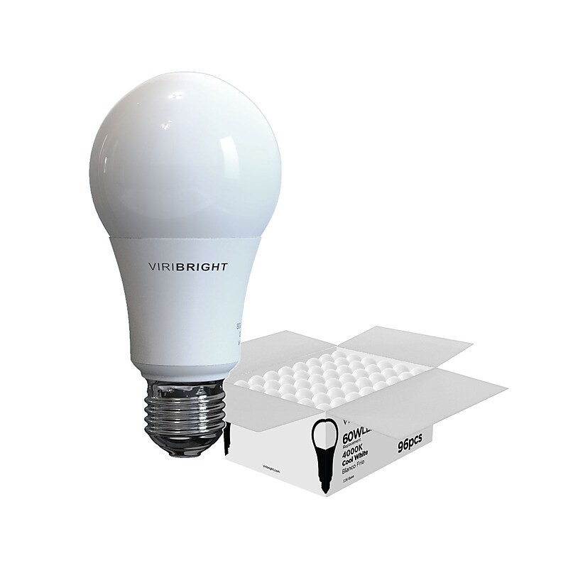 Viribright Pro 9-Watts Cool White LED General-Purpose Bulb, 96/Box (640339-96P) image 1