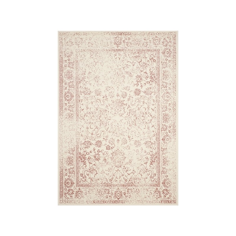 Safavieh Adirondack Collection 4' x 6' Rectangle Indoor Area Rug, Machine Made, Ivory/Rose (ADR109H-4) image 1