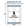 Avery Laser/Inkjet Square Durable Waterproof Labels, 3" x 3", White, 150 Labels/Pack (94101)~#|#~72114F99-276E-49CB-A33F64DDDD3321B3_sc7
