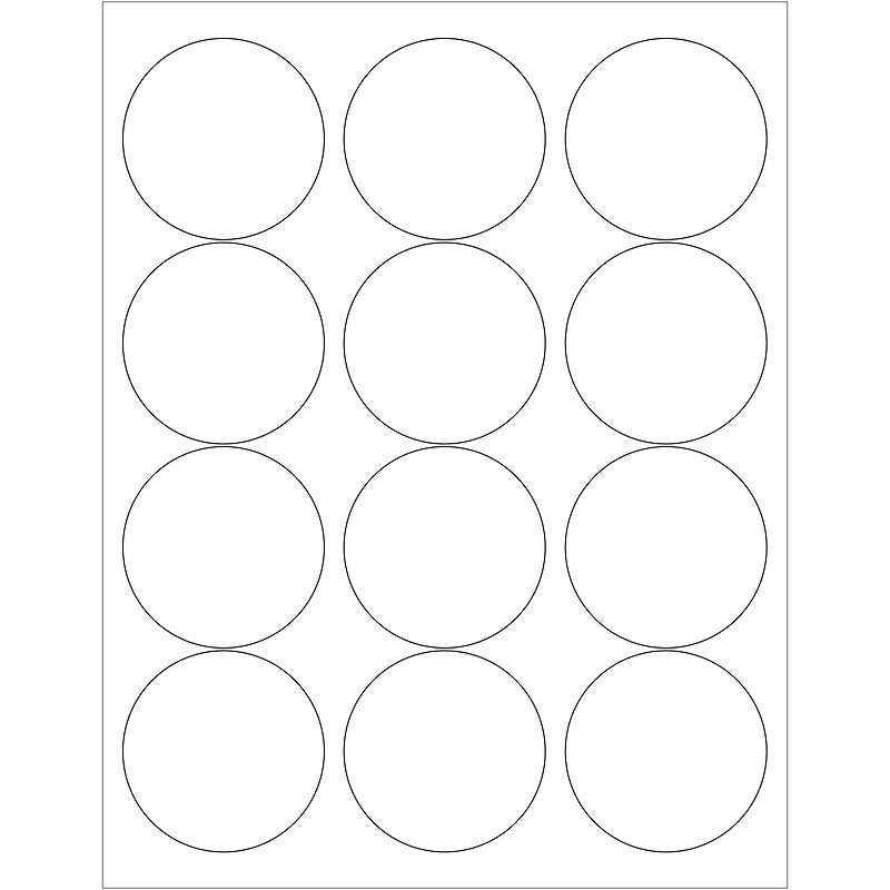 Tape Logic Laser/Inkjet Address Labels, 2 1/2" Dia., White, 1200/Carton (LL146) image 1