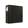 Staples Heavy Duty 5" 3-Ring Non-View Binder, D-Ring, Black (ST56260-CC)