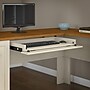 Bush Furniture Fairview 60"W L Shaped Desk with Drawers and Storage Cabinet, Antique White/Tea Maple (WC53230-03K)~#|#~72195C0B-76E8-47B0-A5F58D15F47B1FB1_sc7