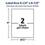 Avery Laser/Inkjet Rectangle Waterproof Multipurpose Labels, 8.5"  x 5.5", White, 200/Box (94229)~#|#~7220526F-9D2D-483F-AFB245BF96215CB8_sc7