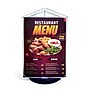 Azar Displays 3-Sided Menu Sign Holder, Desktop/Countertop, Top Loading, Clear Acrylic (193722-BLK)~#|#~7220B225-EC91-414A-B85375C8F460FC55_sc7