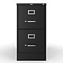Staples 2-Drawer Vertical File Cabinet, Locking, Letter, Black, 26.5"D (28882D)~#|#~72217AAA-E1BB-4E8E-8E0A28A46FED7D16_sc7