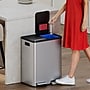 iTouchless SoftStep Stainless Steel Combo Step Pedal Kitchen Trash Can and Recycle Bin with Dual Odor Filters, 16 Gallon~#|#~72217C10-146E-4365-84C5D04363F02E8C_sc7