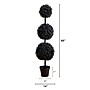 Nearly Natural UV Resistant Artificial Halloween Black Triple Ball Boxwood Topiary, 5' (T5175)~#|#~722851E9-EBA6-4C60-B8475C2F17845FA6_sc7