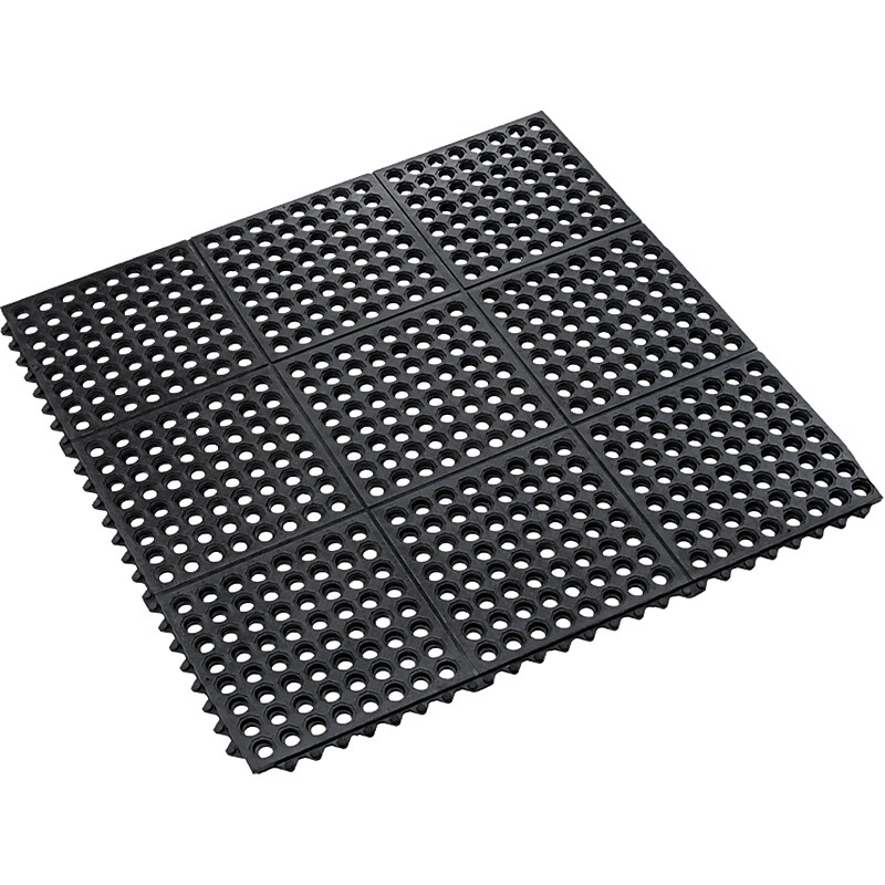Crown Mats Safety-Step Perforated Safety Mat, 36" x 36", Black (KM RG33BK) image 1