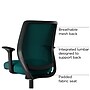 Staples Essentials Ergonomic Fabric Swivel Task Chair, Teal (UN60410)~#|#~722B6C6D-ECB5-484F-A48D85CCF683636C_sc7