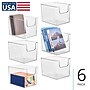 iDESIGN Small Stackable Plastic Storage Bin, Clear, 6/Pack (08754MDK)~#|#~722CF6B1-34AF-4D88-820D9792E80946A0_sc7
