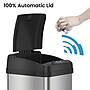 iTouchless Stainless Steel Sensor Trash Can with Wide Lid Opening and AbsorbX Odor Control System, 13 Gal., Silver (IT13MX)~#|#~72314D29-A87E-432C-9C3CBF04337C79D7_sc7